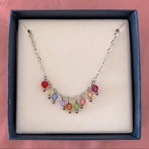 Multi color bead necklace jewelry